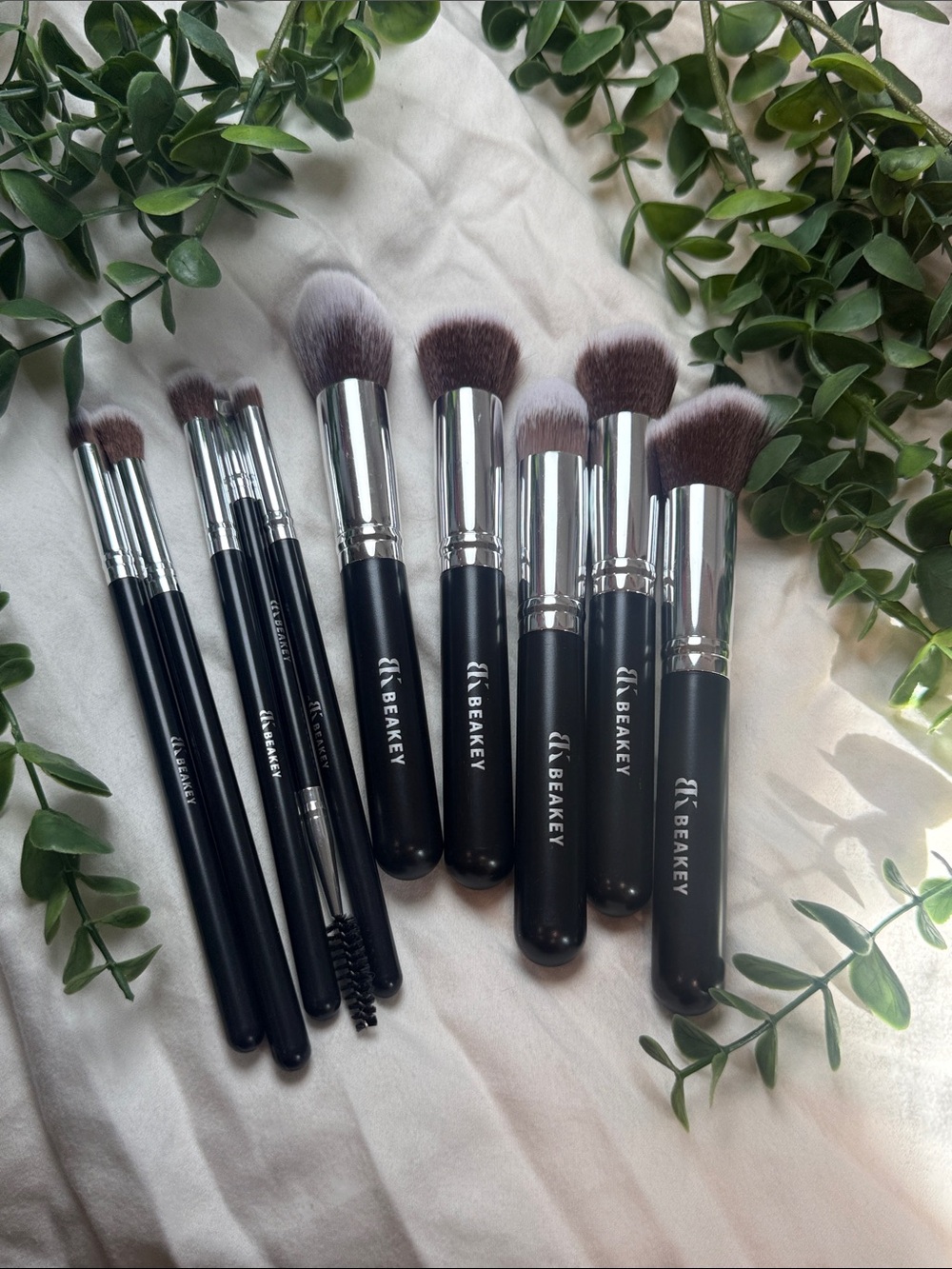 Beakey Black Professional Makeup Brush Set – Face & Eye Kit